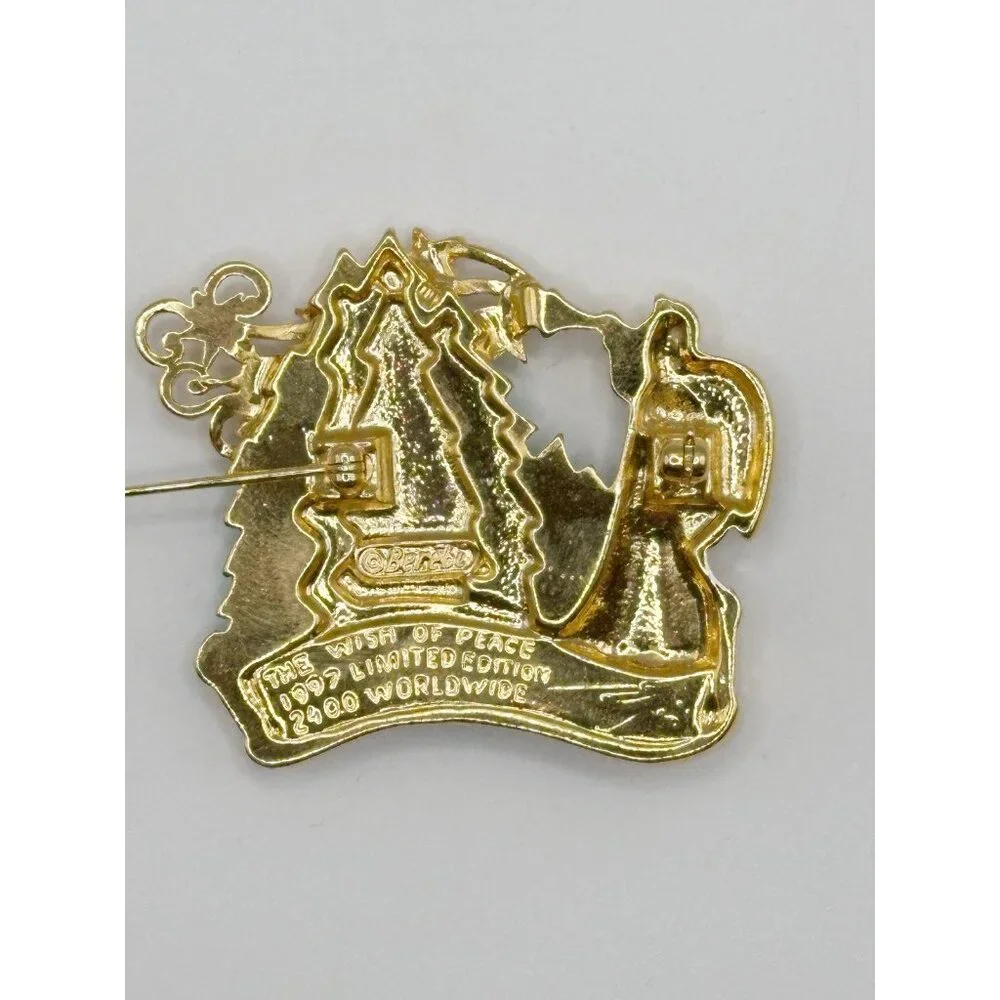 Berebi The Wish Of Peace 1997‎ Christmas Pin/brooch - Picture 2 of 2